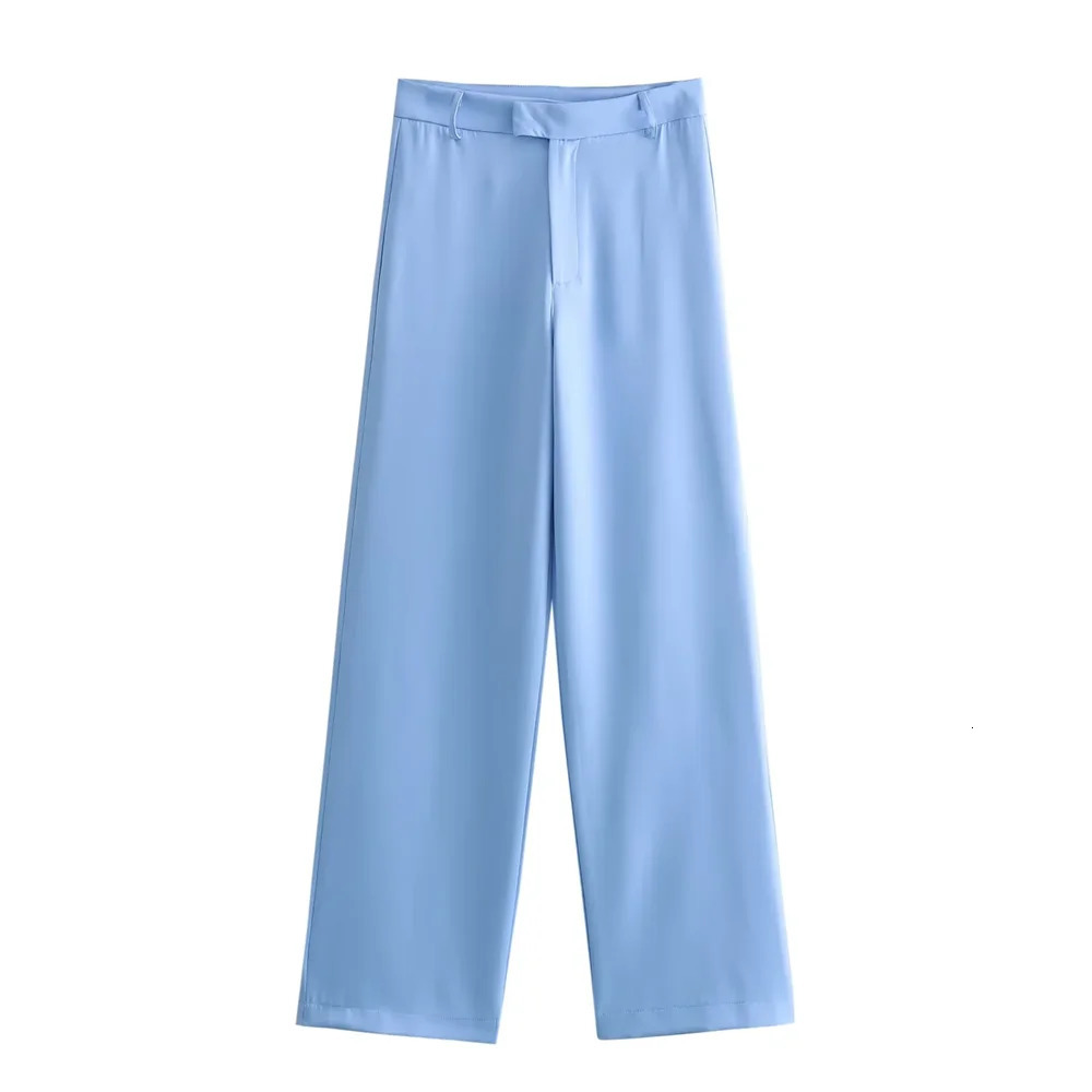 PB ZA Spring Womens Fashion and Elegance Commuting Versatile Straight Cut Suit CoatHanging Leg Trouser Set 240423