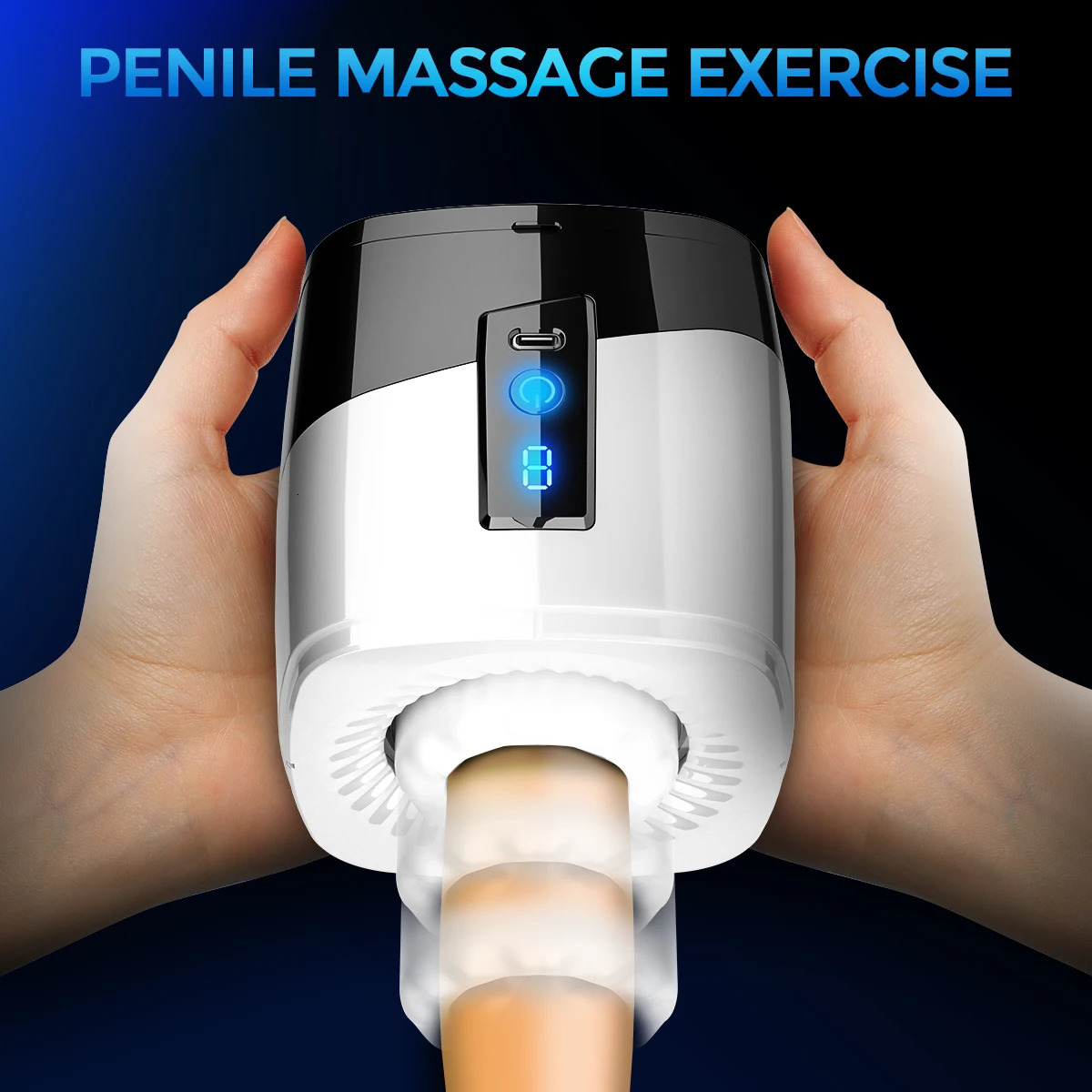 HESEKS Automatic 7 Thrusting Rotating Male Masturbator Portable Auto Stroker Masturbating Sex Machine Real Vagina for Men 240423