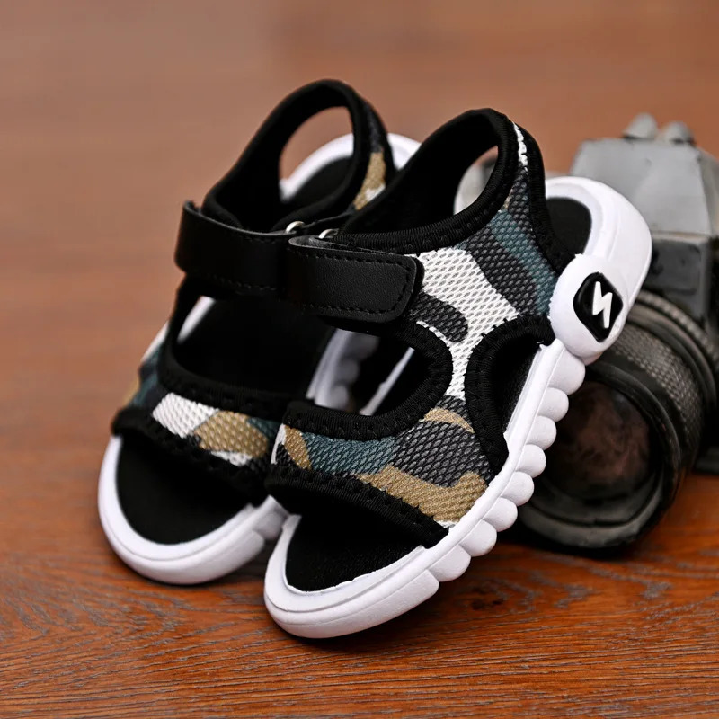Sandals Boys Sandals Summer Kids Shoes Fashion Light Soft Flats Toddler Baby Girls Sandals Infant Casual Beach Children Shoes Outdoor 240417 H250212