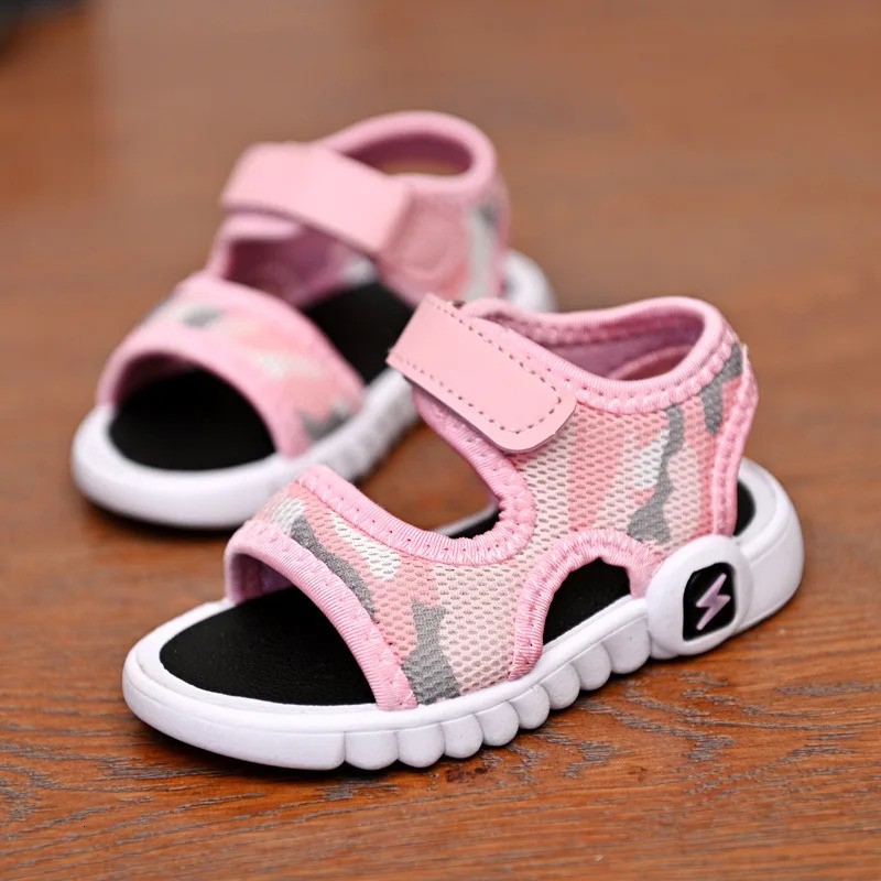 Sandals Boys Sandals Summer Kids Shoes Fashion Light Soft Flats Toddler Baby Girls Sandals Infant Casual Beach Children Shoes Outdoor 240417 H250212
