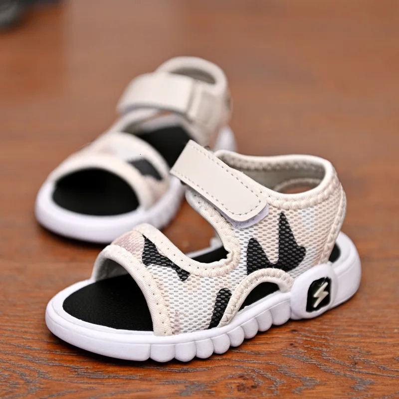 Sandals Boys Sandals Summer Kids Shoes Fashion Light Soft Flats Toddler Baby Girls Sandals Infant Casual Beach Children Shoes Outdoor 240417 H250212