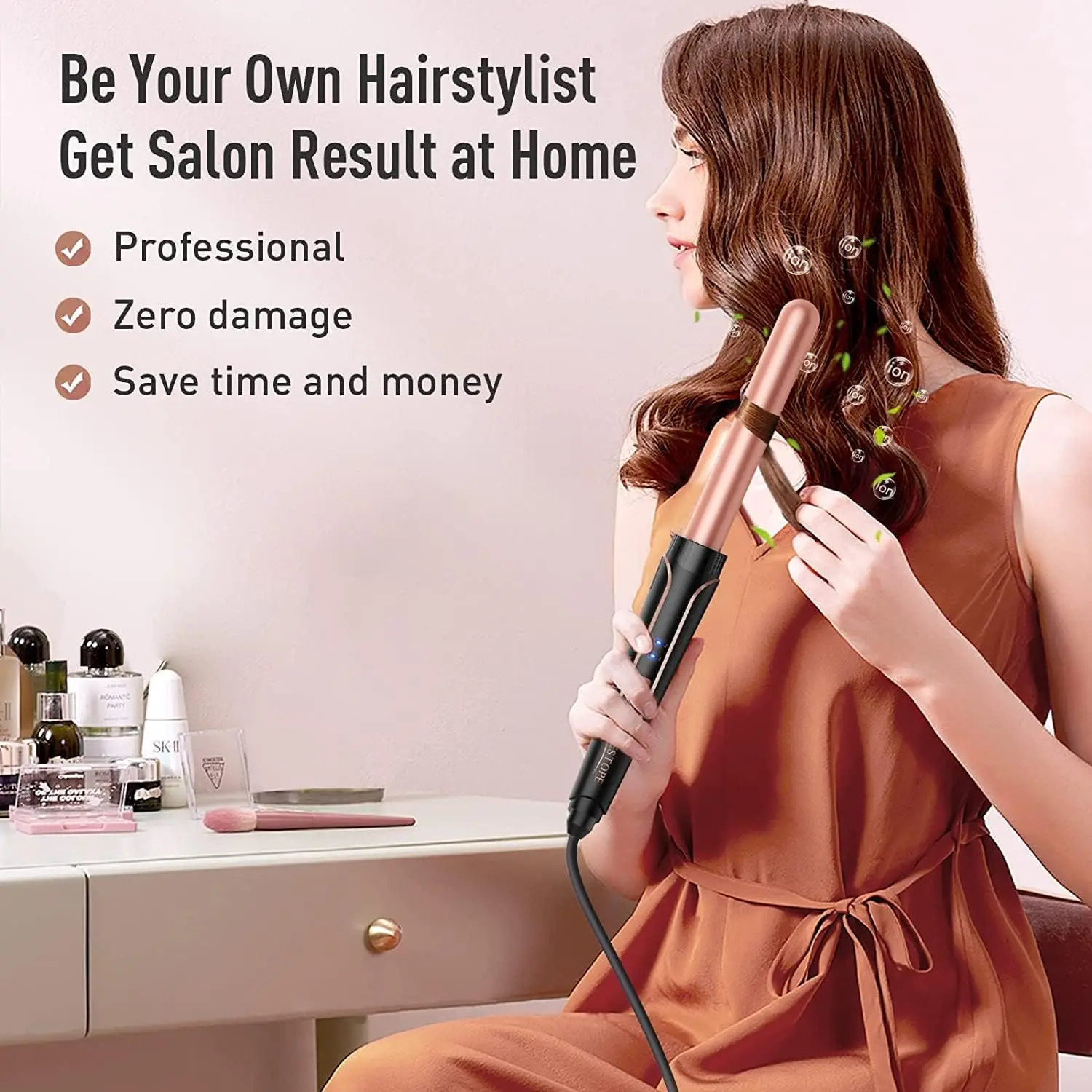 5 in 1 Curling Iron 3 Barrel Hair Crimper Wand with Fast Heating Up Curler for All Types 240423
