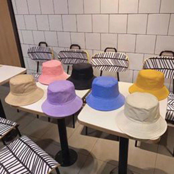 Men's Women's Fitted Hat Fashion Fisherman's Brim Caps Breathable Casual Shade Summer Beach Flat Top Hat 7 Colors Available