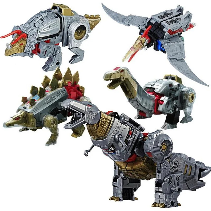 Arrive G1 KO Transformation Toys 5 IN 1 Action Figure Classic Dinosaur Robot Deformation Model Kids Children Gift 240420