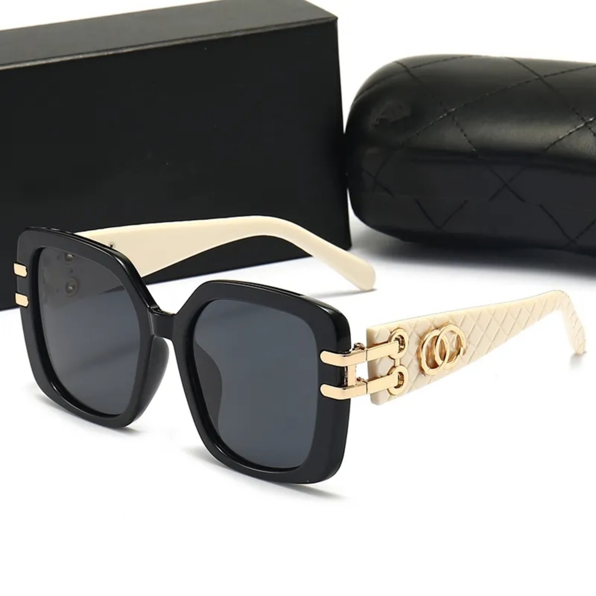 Designer sunglasses fashion polarized sunglasses personality UV resistant men women Goggle Retro square sun glass Casual eyeglasses with box good6099