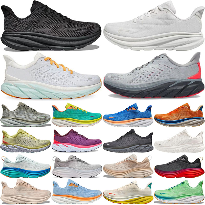 2024 Clifton 9 Running Shoes Womens Platform Sneakers One Bondi 8 Men Blakc White Harbor Mens Women Trainers Runnners 36-45