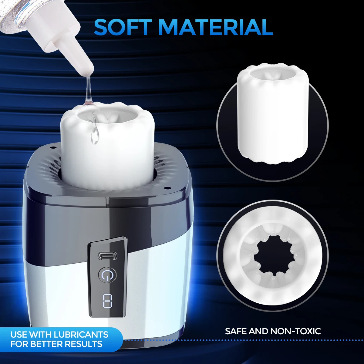 HESEKS Automatic 7 Thrusting Rotating Male Masturbator Portable Auto Stroker Masturbating Sex Machine Real Vagina for Men 240423