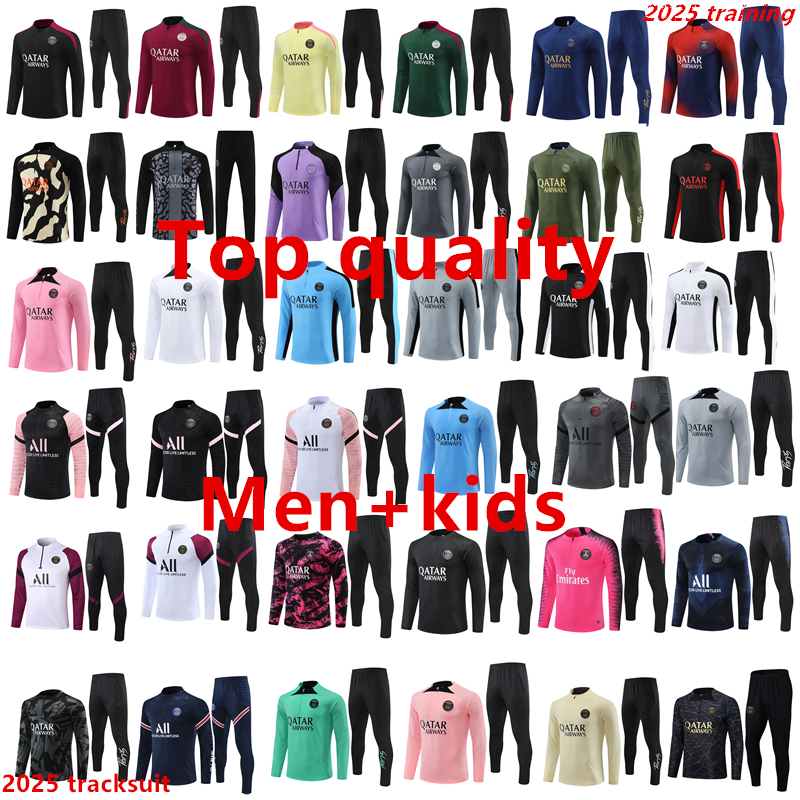 2024 25 psgtracksuit Paris tracksuit training mbappe chandal 21 22 23 24 25 survetement tuta retro futbol psgES Soccer tracksuit football tracksuit kid men kids kit