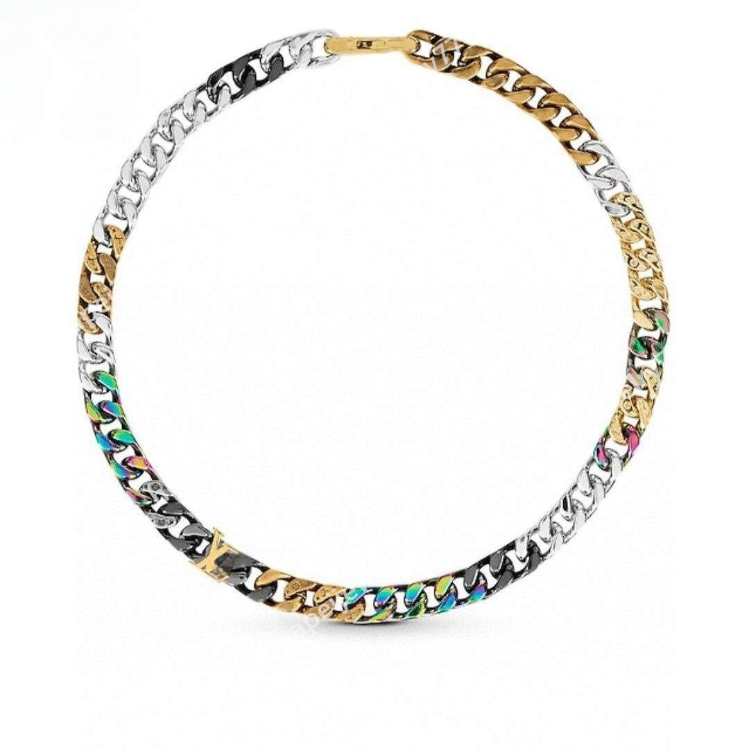 18Colors Moissanite Chain Cuban Chain for Men Gold Chain Designer Necklace Original Titanium Steel Cuban Link Chain Lobster Button Man Designer Jewelry with Box