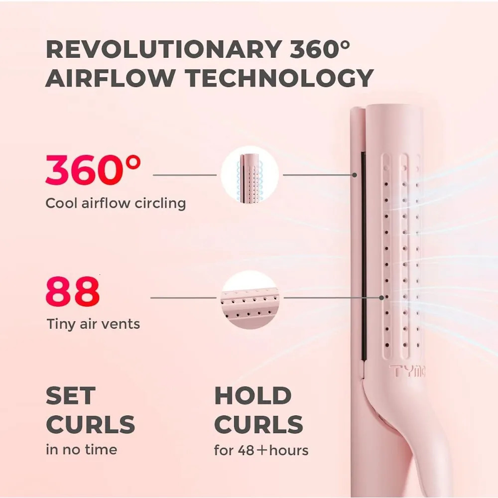 Airflow Styler Curling Iron - Ceramic Flat Hair Straightener And Curler 2 In 1 Professional Curing Wand 240423