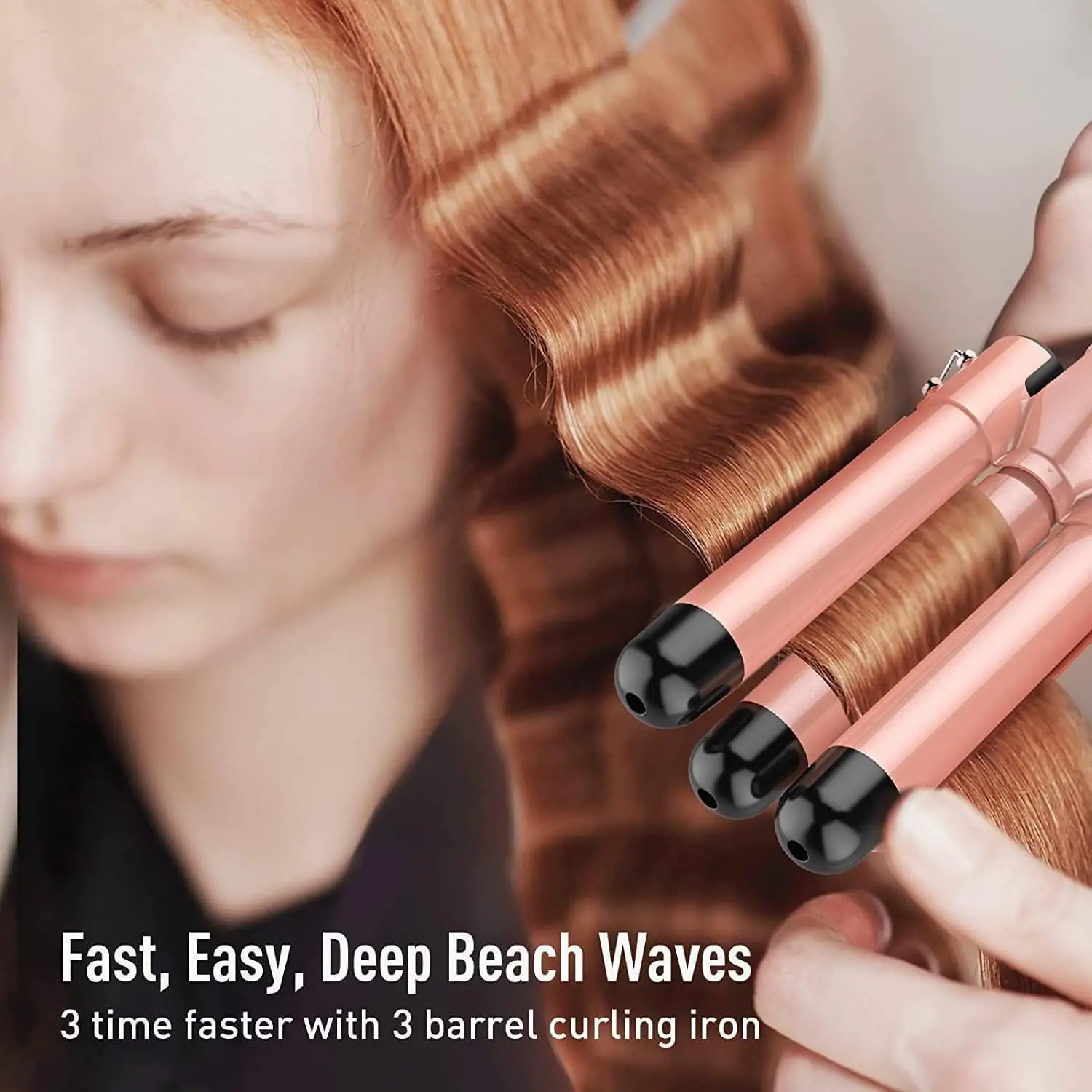 5 in 1 Curling Iron 3 Barrel Hair Crimper Wand with Fast Heating Up Curler for All Types 240423