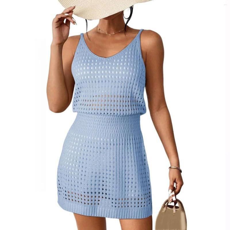 Summer Crochet Hollow Out Knit Beach Bathing Suit Swim Cover Ups Cruise Outfits Vacation Dresses For Up Women