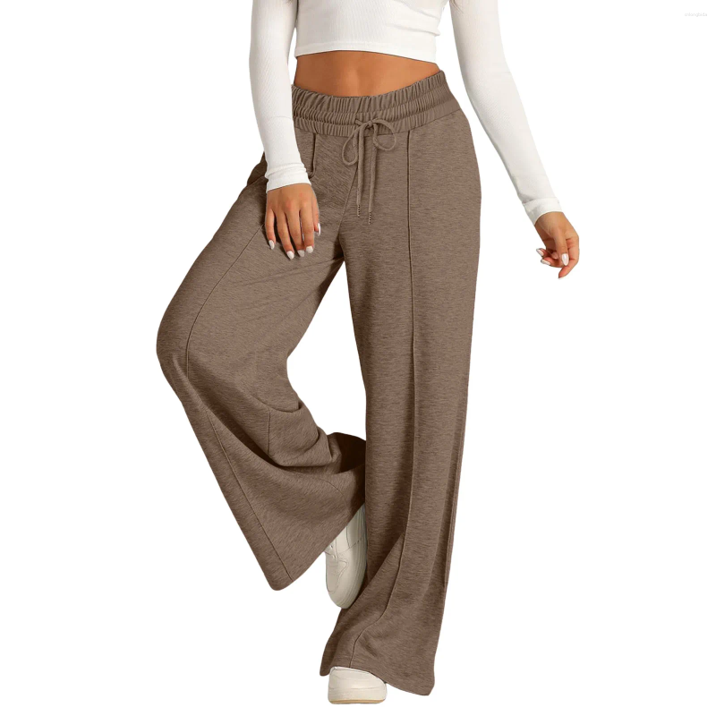 Women's sport Pants Women Oversized Wide Leg Lightweight Sweatpants Elastic Waist Drawstring Straight Streetwear Casual