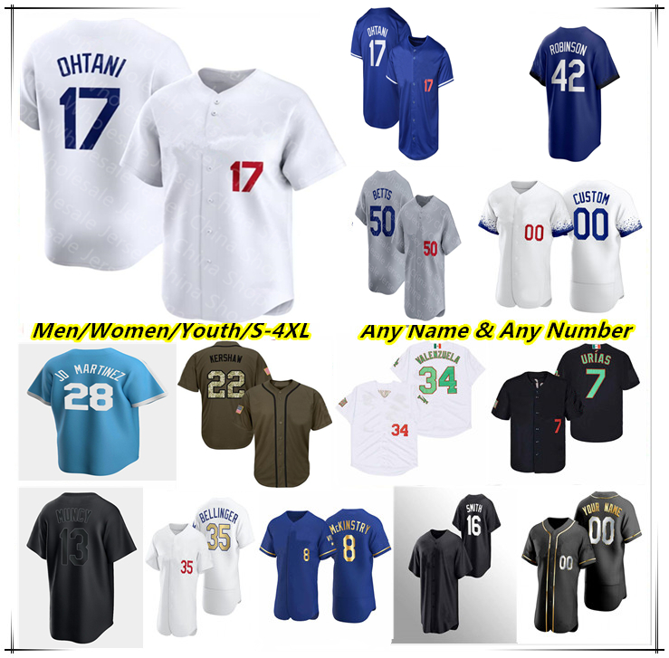 Shohei Ohtani Baseball Jersey Freddie Freeman Mookie Betts Max Muncy Will Smith Teoscar Hernandez James Outman Tyler Glasnow Yoshinobu Yamamoto DODGER Valenzuela