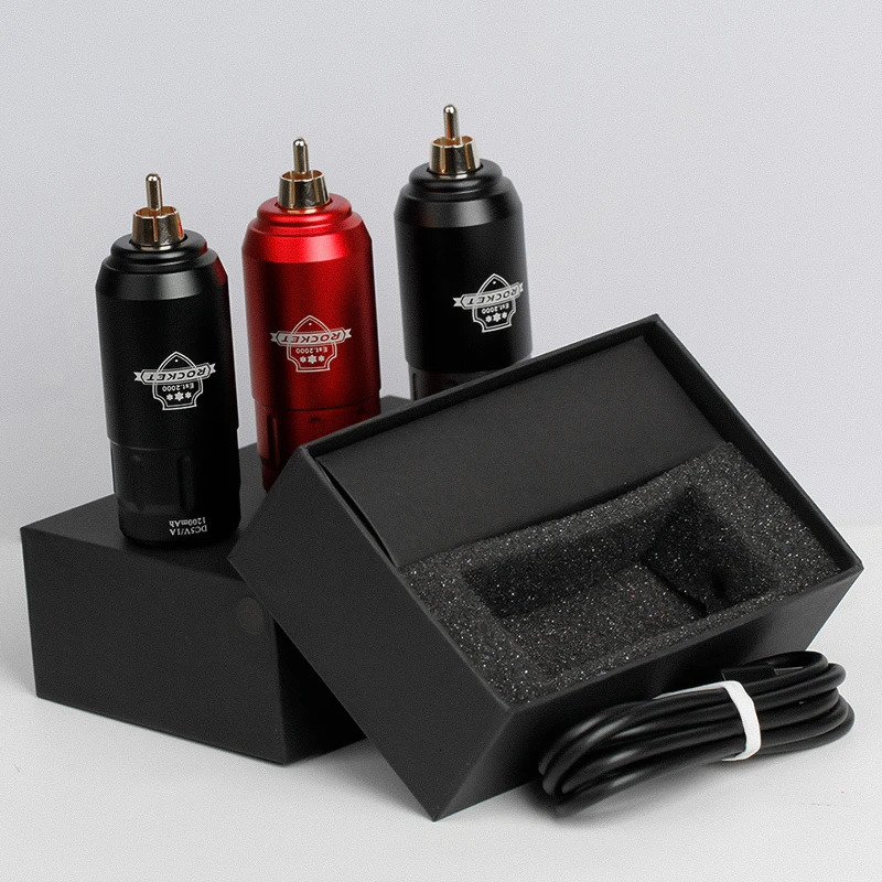DMTATTOO Professional Mini Rocket Wireless Tattoo Power Supply RCA Interface Rotary Tattoo Pen Tattoo Supplies 240424