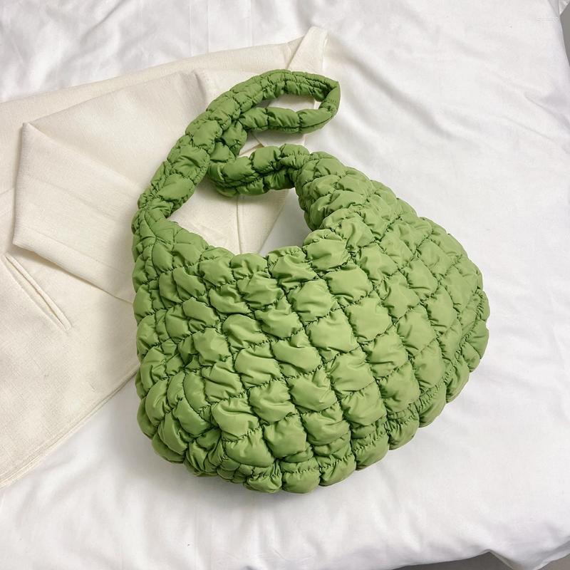 Totes Lattice Pattern Messenger Bag Large Capacity Cotton Padded Casual Fashion Simple Nylon Quilted Elegant For Weekend Vacation zhanyishengli