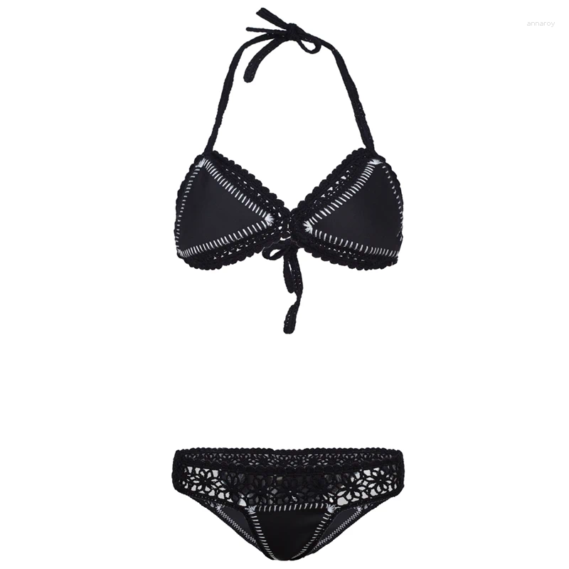Womens Swimwear Est Girls Bikini Set Fashion Crocheted With Elastic Swimsuit Hand Made Beachwear Sexy Ladys
