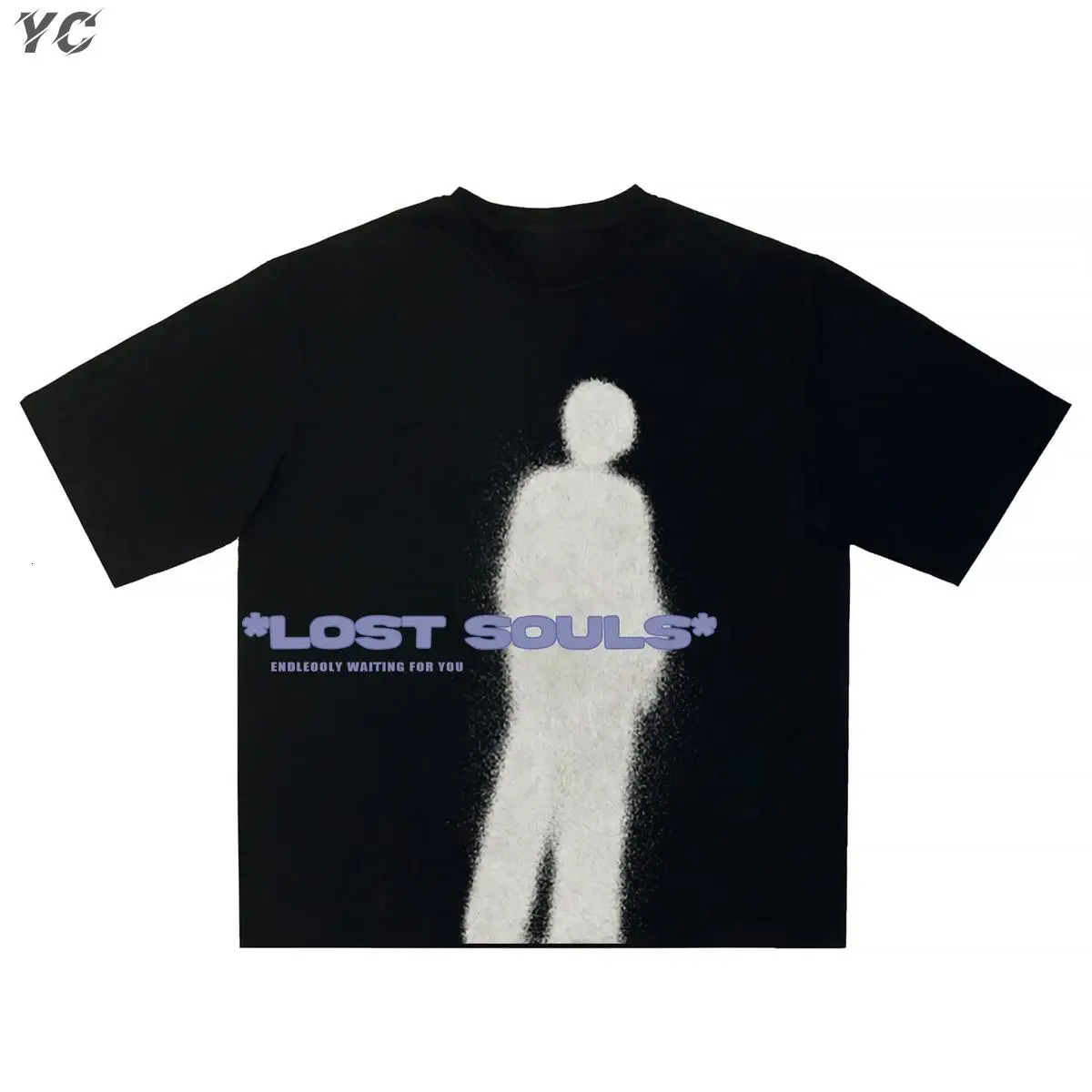 Oversized Mens TShirts Goth Lost Souls Printed Unisex Short Sleeve T Shirt Fashion Cotton Harajuku Summer Tops Hip Hop 240430