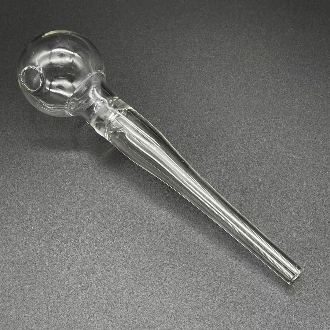 Pyrex Quartz Glass Oil Burner Pipe Clear Tube Thick smoking Hand Tobacco Dry herb cigarette pipe