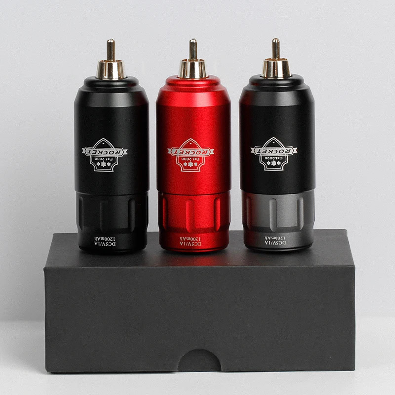 DMTATTOO Professional Mini Rocket Wireless Tattoo Power Supply RCA Interface Rotary Tattoo Pen Tattoo Supplies 240424