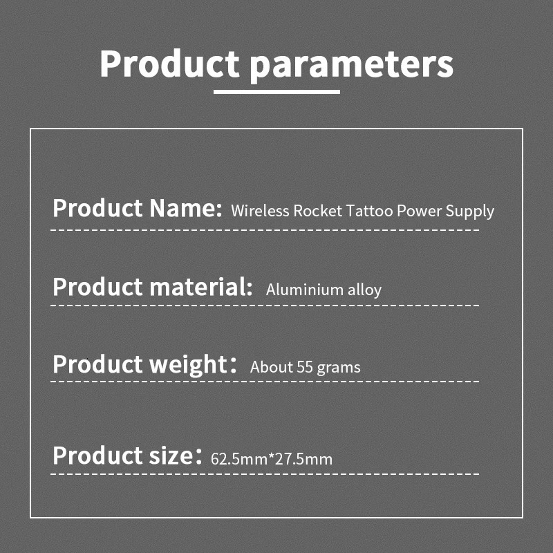 DMTATTOO Professional Mini Rocket Wireless Tattoo Power Supply RCA Interface Rotary Tattoo Pen Tattoo Supplies 240424