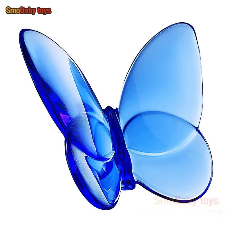 Colored Glaze Crystal Butterfly Ornaments Model Home Decoration Crafts Holiday Party Gifts 240430
