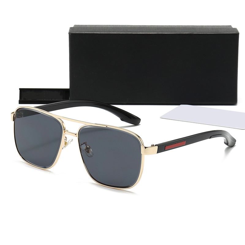 Designer Sunglasses Men Square Sunglasses Retro Womens Luxury Sun Glasses Men Uv400 Goggle High Quality Square Travel Beach Drive Sunglass Metal Frame Eyewear