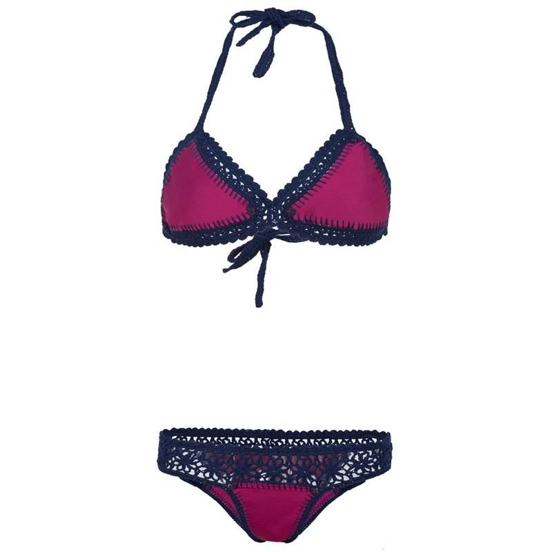 Womens Swimwear Est Girls Bikini Set Fashion Crocheted With Elastic Swimsuit Hand Made Beachwear Sexy Ladys