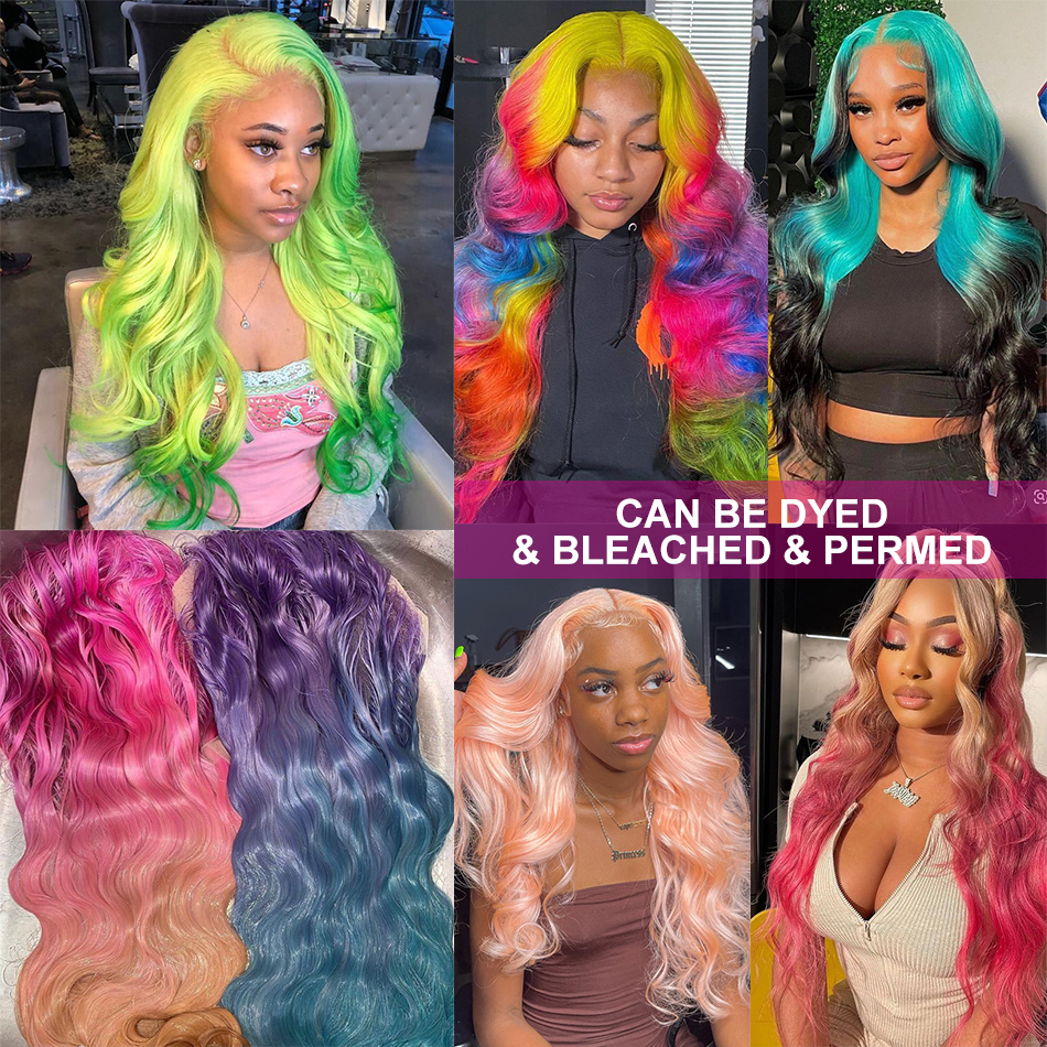 Brazilian 30 40 Inch 613 Honey Blonde Color 13X6 Front Wigs 250% Body Wave 13X4 Lace Frontal Human Hair Wig For Women 250520