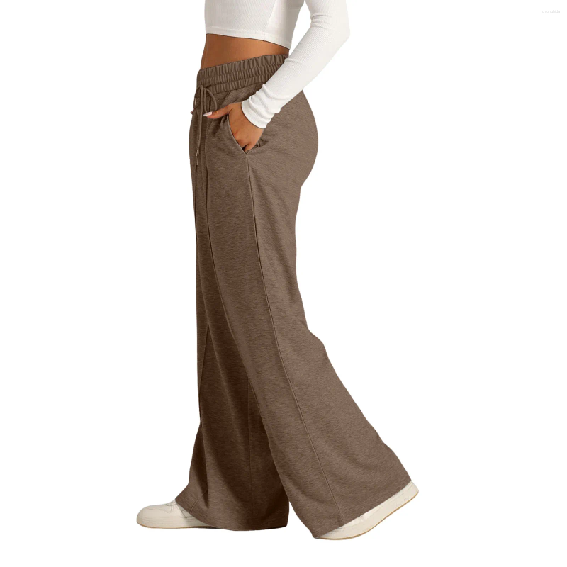 Women's sport Pants Women Oversized Wide Leg Lightweight Sweatpants Elastic Waist Drawstring Straight Streetwear Casual
