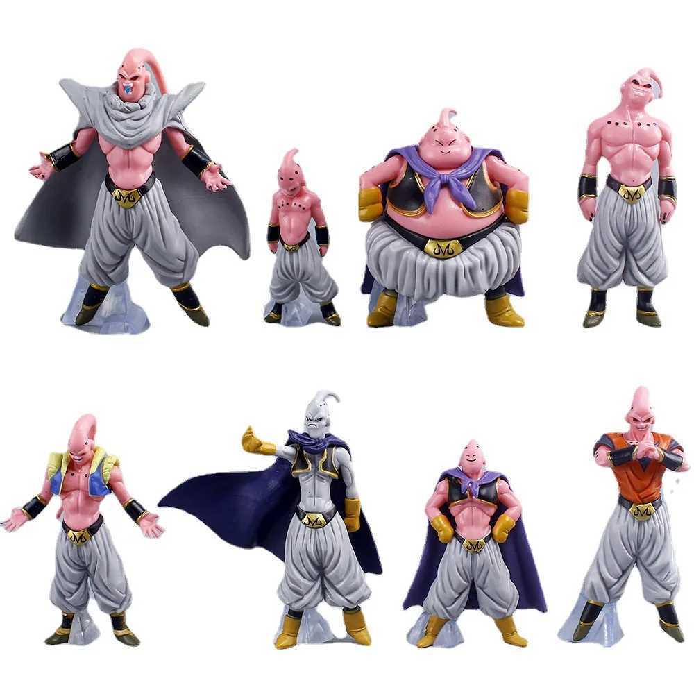 Toy 8Pcs/lot Anime ZERO Majin Buu Figurine DBZ Set Super Saiyan Action Figures Collection Model Toys for Children Gifts J241113