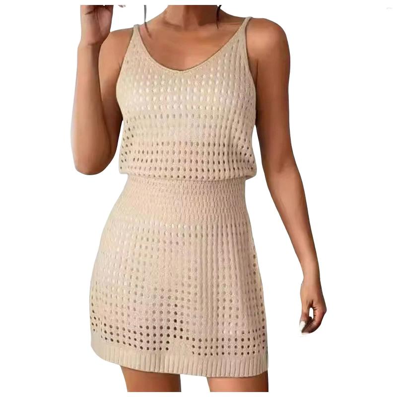 Summer Crochet Hollow Out Knit Beach Bathing Suit Swim Cover Ups Cruise Outfits Vacation Dresses For Up Women
