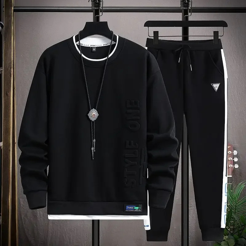 Pants Sets Alphabet Top Grey Sports Suits Sportswear Male T Shirt Plain Clothes for Men Baggy Tracksuit Fashion Loose Stylish Xl 240429