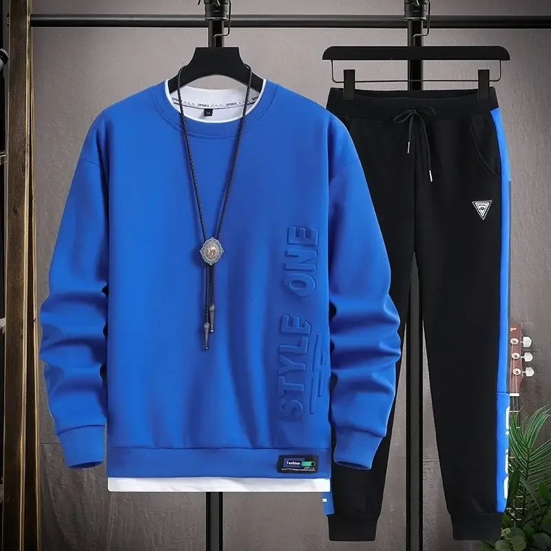 Pants Sets Alphabet Top Grey Sports Suits Sportswear Male T Shirt Plain Clothes for Men Baggy Tracksuit Fashion Loose Stylish Xl 240429