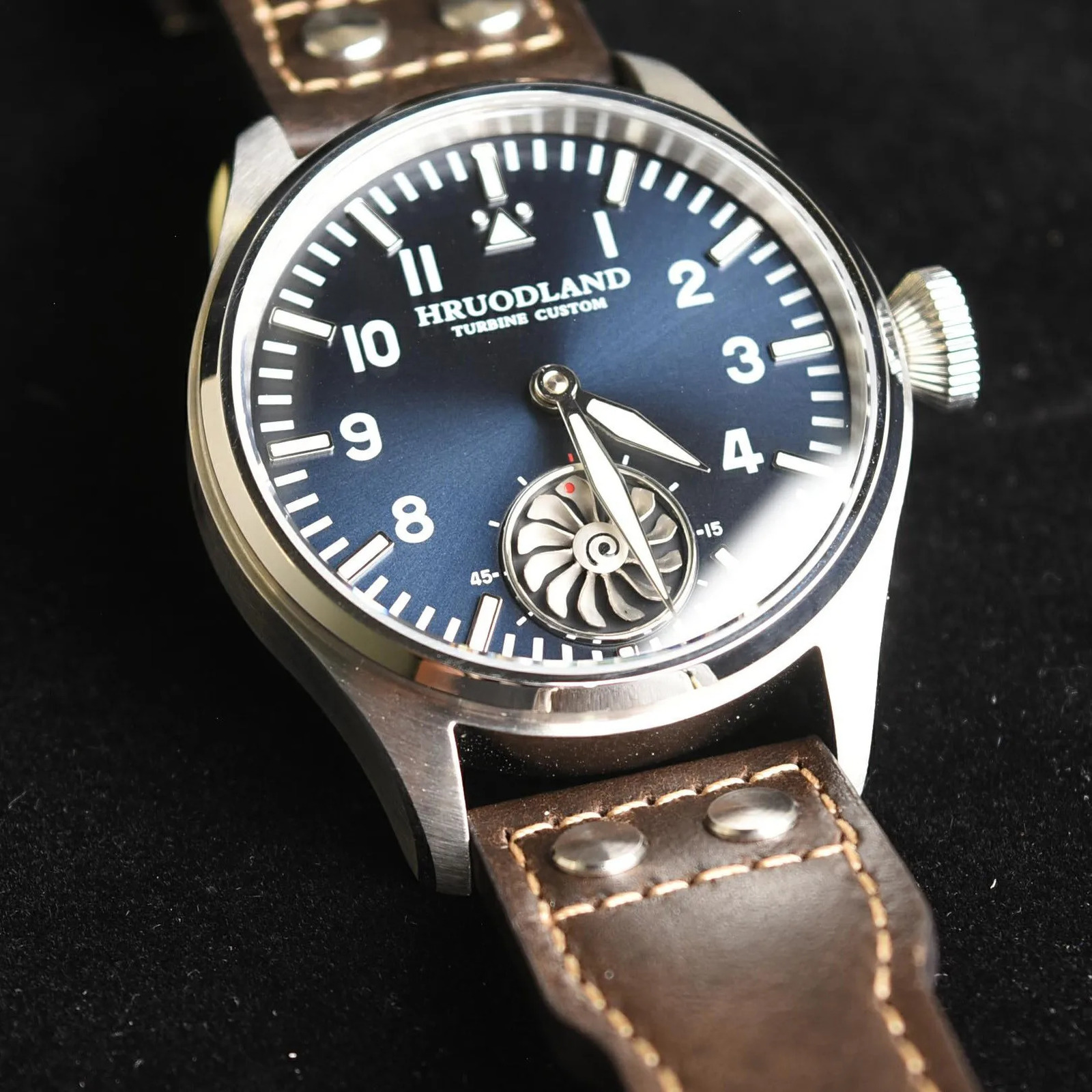 Hruodland F016 Pilot Watch Seagull Movement Mechanical BGW9 Luminous Sapphire Crystal 4m Men Retro 240419