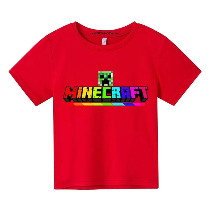 Kids Summer Casual Short Sleeved Tshirts 313 Years Boys Girls Game Print Outfits Tees Undershirts Children Gift Clothes 240416