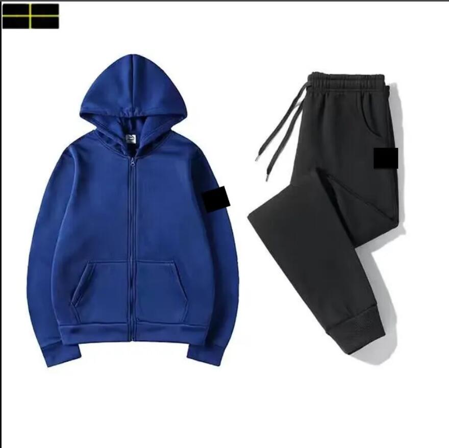 STONE JACKET ISLAND Men Women Casual Tracksuit Spring Autumn Men's Sets Solid Color Sportswear Brand Hoodie Pants Clothing Fashion Set Sports Suits q7