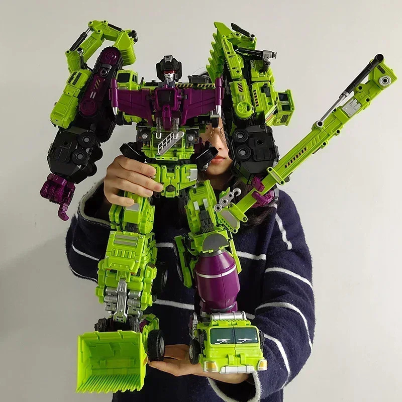 6 IN 1 NBK 42CM Devastator Toy Transformation KO Robot Car combination Action Figure excavator Blender Model Kid NO BOX 240420