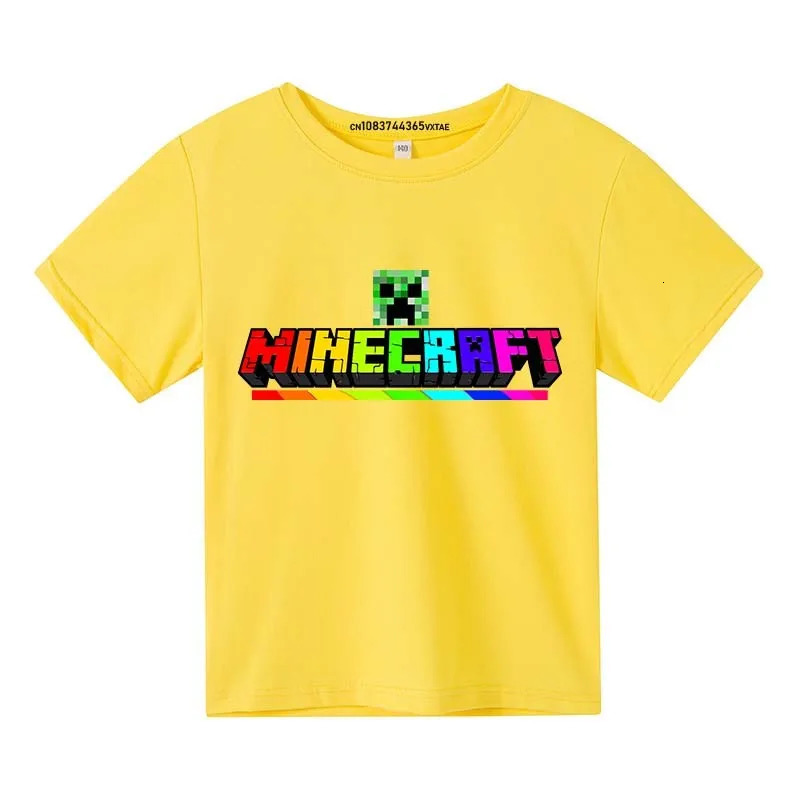 Kids Summer Casual Short Sleeved Tshirts 313 Years Boys Girls Game Print Outfits Tees Undershirts Children Gift Clothes 240416