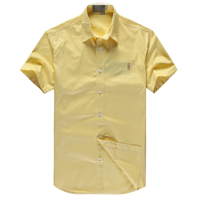 Men's Typical Shirt Solid Color Pony Short Sleeve Embroidered Colorful Horse Classic Business T-shirt Button Flip Collar Slim Fit High Quality Quick Drying Shirt