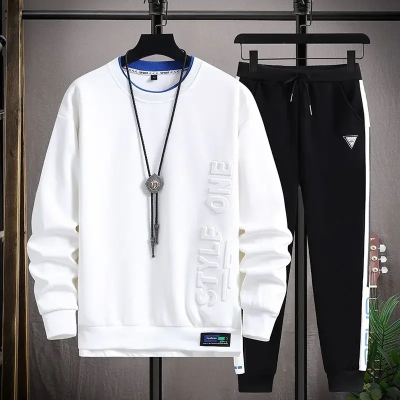 Pants Sets Alphabet Top Grey Sports Suits Sportswear Male T Shirt Plain Clothes for Men Baggy Tracksuit Fashion Loose Stylish Xl 240429