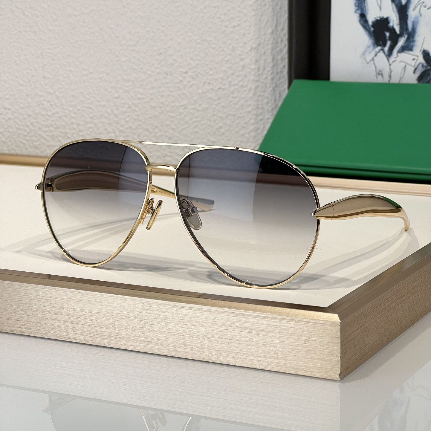 Fashion Sunglasses For Men Women 1305 Summer Designer Stylish High Street Metal Leisure Style Anti-Ultraviolet Retro Plate CR39 Oval Full Frame Glasses Random Box