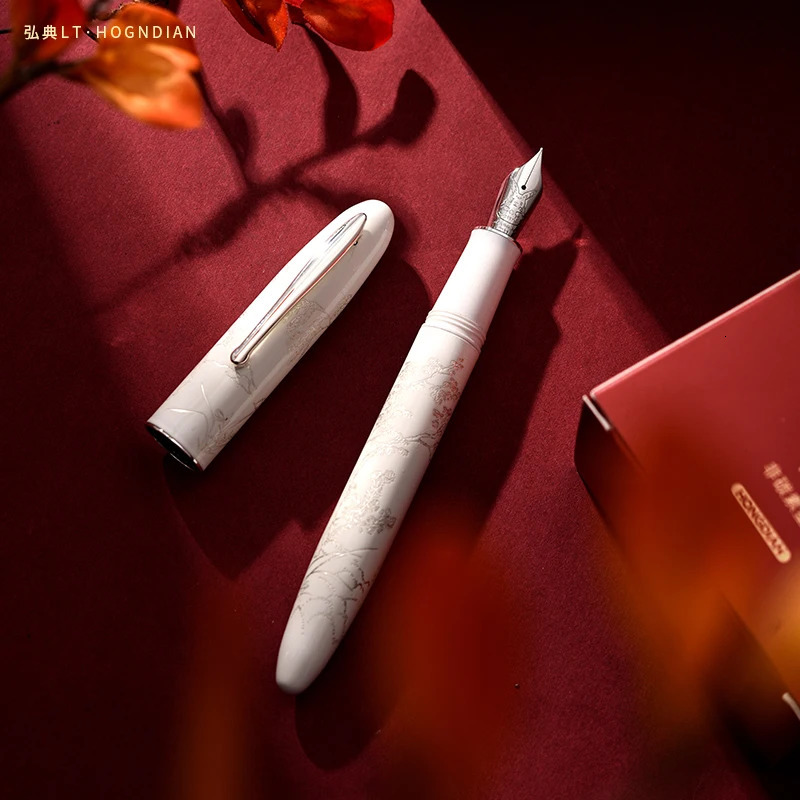 Hongdian N23 Fountain Pen Rabbit Year Limited Men Women High-End Students Business Office Signing Pen Gold Carving For Gift 240429
