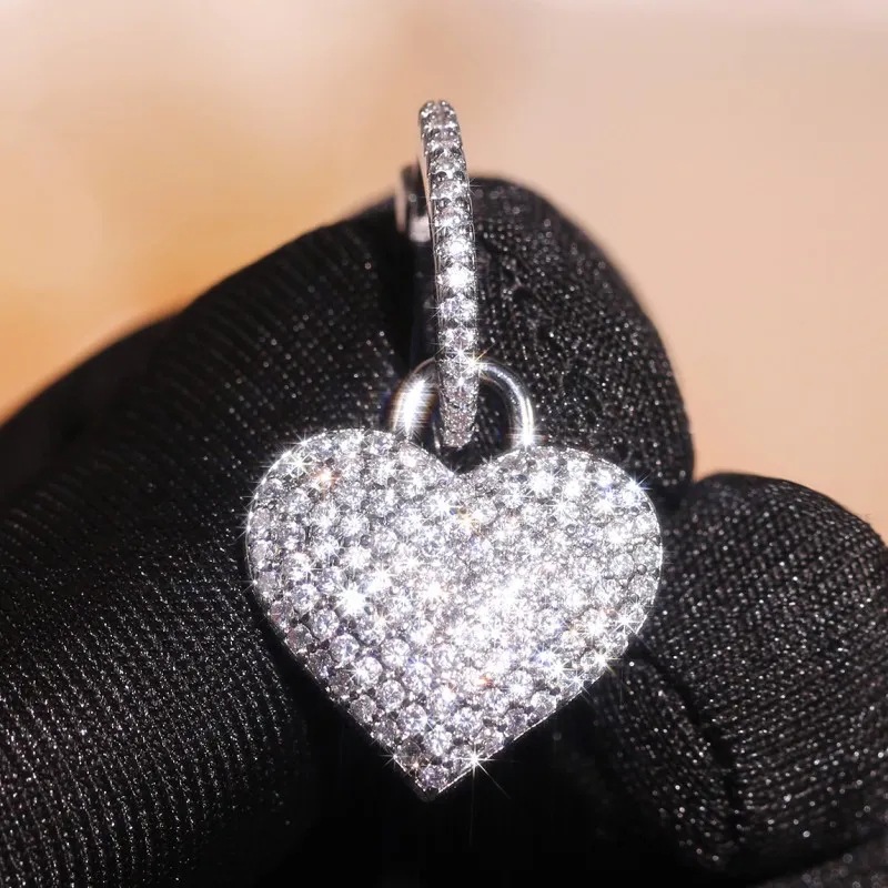 Dangle Earrings: 2024 Sterg Sier Heart Drop Jewelry