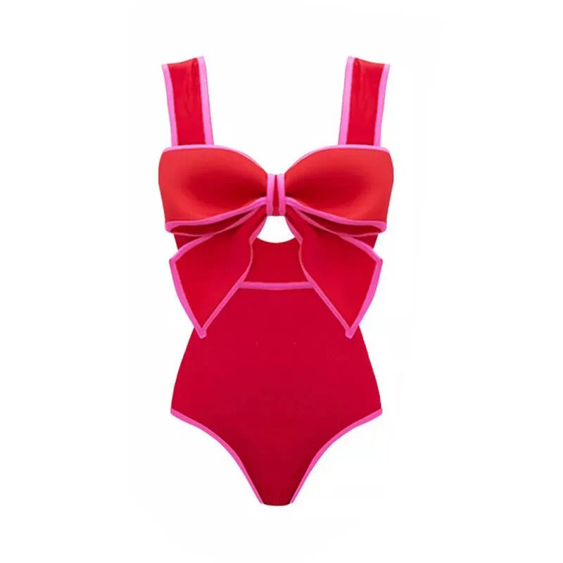 Womens Swimwear Red 2024 3 Piece Push Up Bikinis Set Women Vintage Print Bikini Swimsuit Sexy Summer Beach Skirt Bath Suit Dress