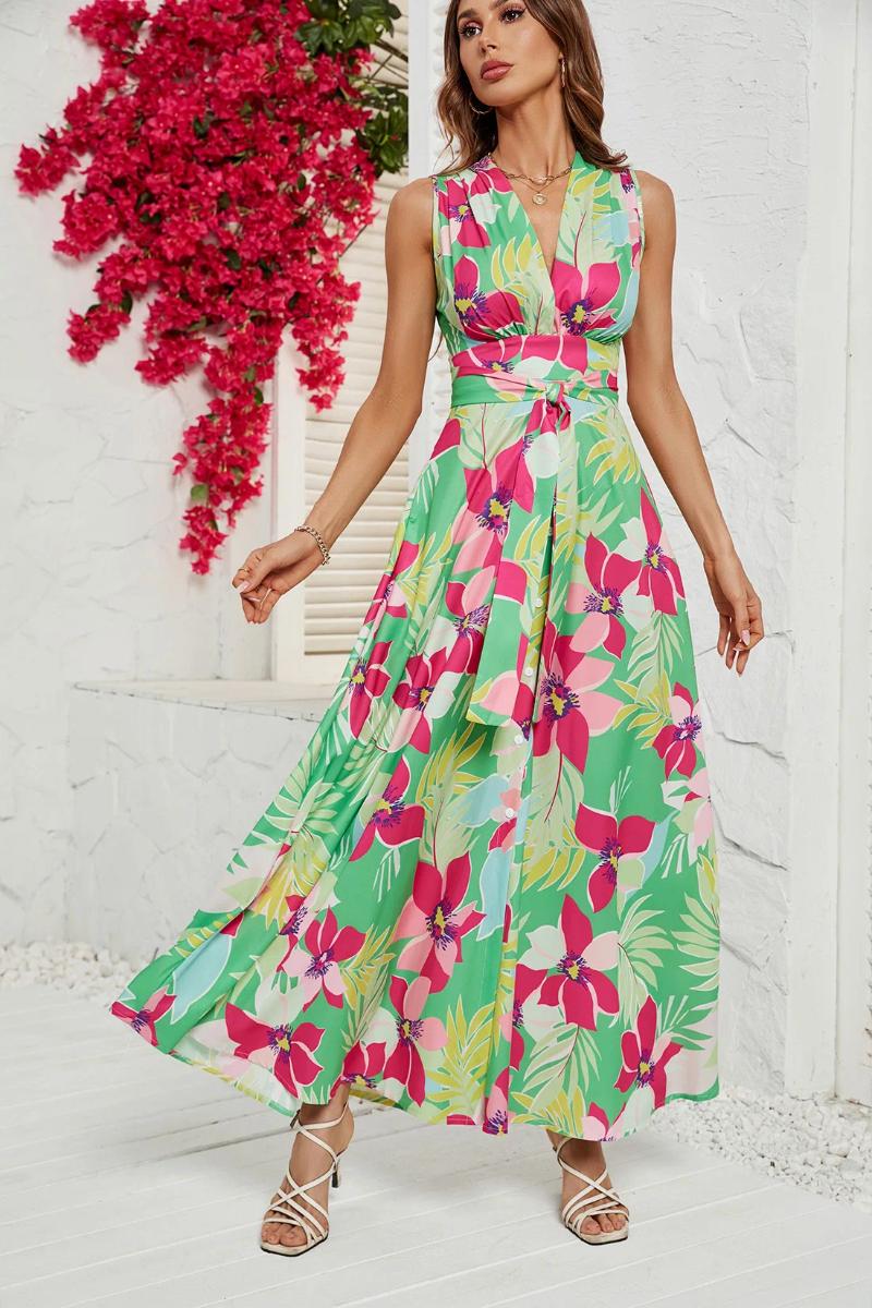 Kaftan Beach Swimwear Bath Exits Woman 2024 Tunic Suit Cover Ups For Women Set Summer Dress Outing Commuter Printed Lace Up