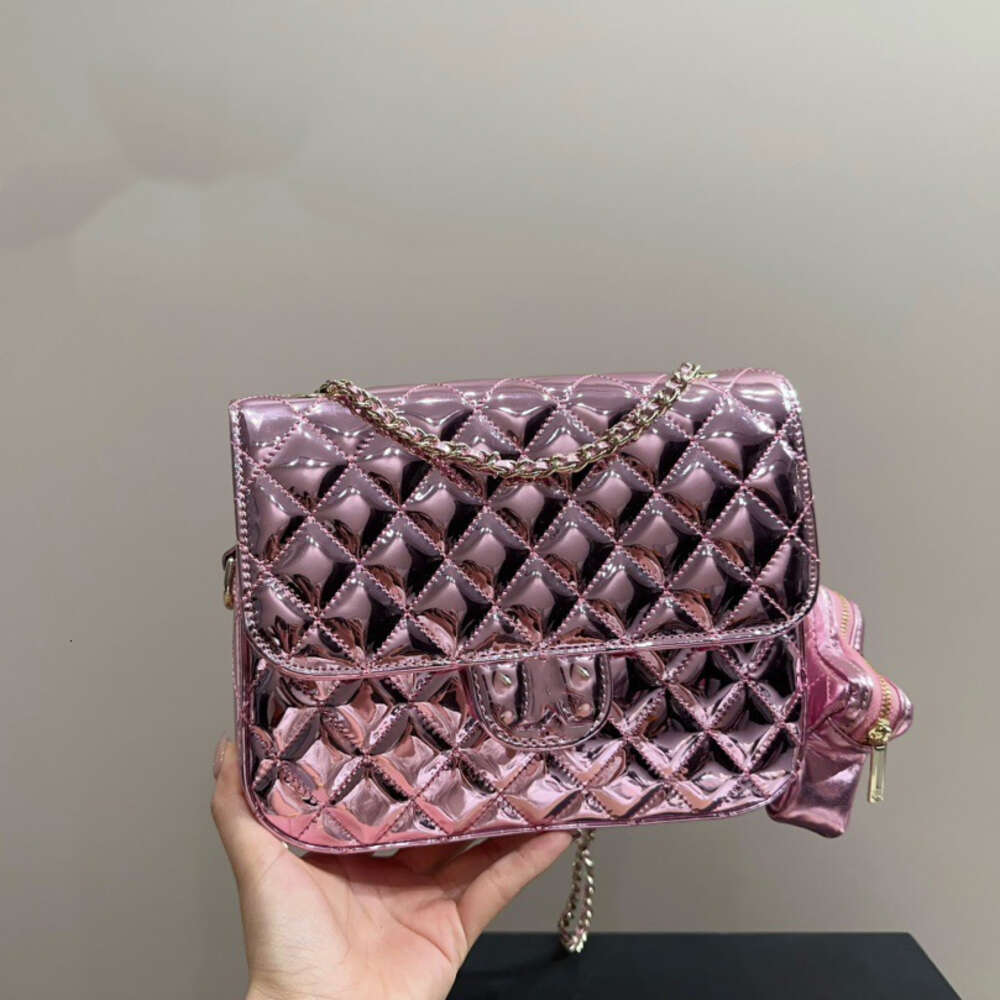 Shoulder Bags Tote Designer Bag LuxuryStar Purse Mirrored Leather Double Chain Bag Luxury Crossbody Bag Backpack Star Chain Shoulder Bag with gold and silver clutch