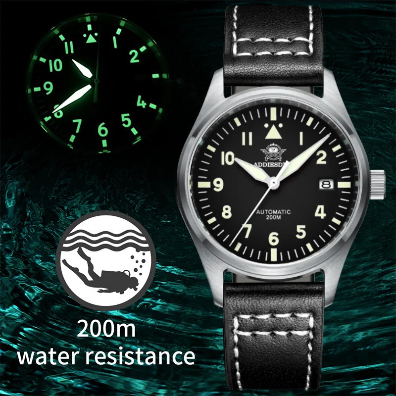 ADDIESDIVE Watches For Men C3 Super Luminous 20Bar Waterproof NH35A 316L Stainless Reloj Hombre Automatic Mechanical Watch 240419