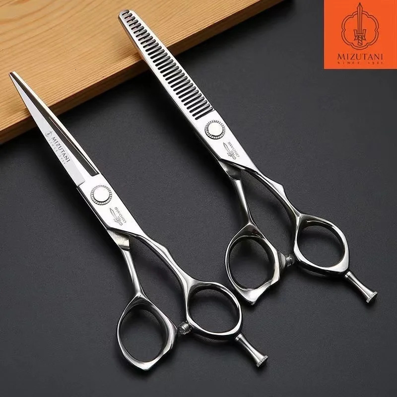 Mizutani Hairdressing Scissors Thinning Shears professional Barber Tools 5.5- 6-7 inch 440C VG10 240430