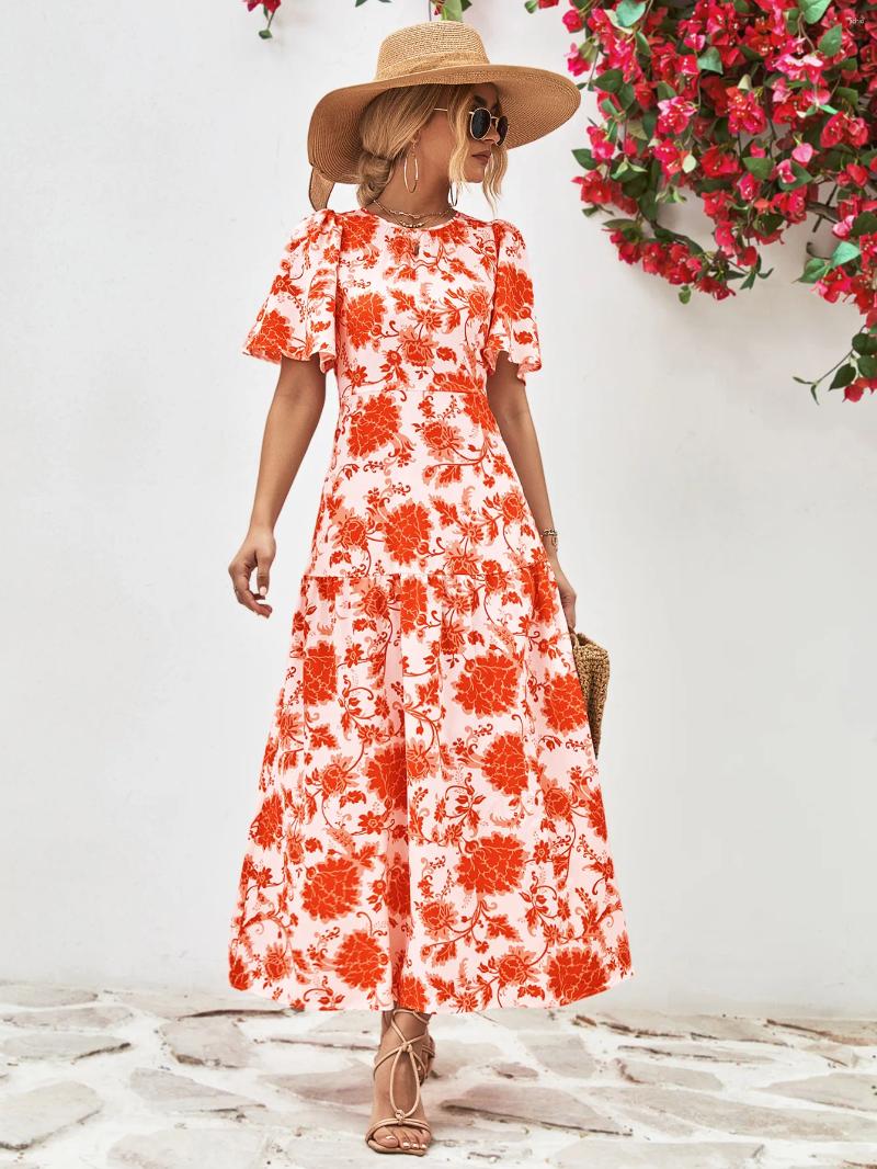 Beach Bath Exits Woman 2024 Sexy Cover Up Swimwear Saida De Praia Feminino Summer Dress Kimono Copper Leakage Strap Polyester